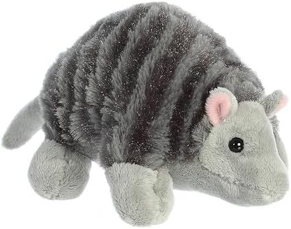 Aurora?? Adorable Mini Flopsie??? Armadillo Stuffed Animal - Mini Companions Ready for Playful Adventures - for Kids All Ages, Toddlers, Adults, and Families - Gray 8 Inches by Aurora%C2%AE