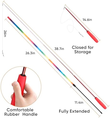 Cat Toys for Indoor Cats, 13 Packs Interactive Cat Wand Toy Set - Image 3