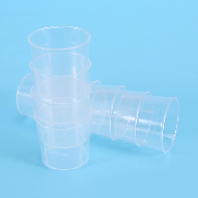 Abaodam 100Pcs Reusable Measuring Cups for Reptiles Food and Water Cups with Easy to Read Scale for Crawling Pets and Washable