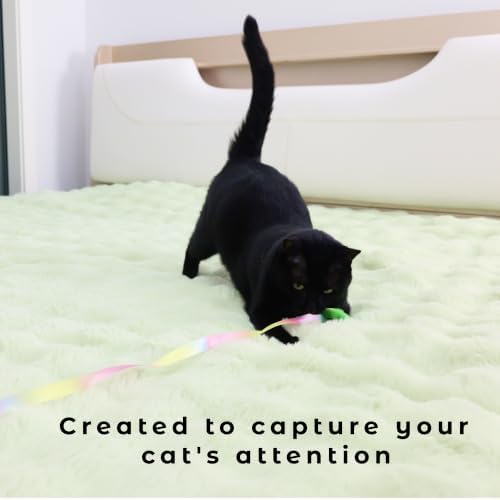 Interactive Cat Wand Toy with Feather Refills, Cat Teaser Toy for Kittens - Image 3
