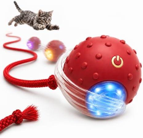 Interactive Rolling Cat Ball, Motion Activated Automatic Cat Toy by outdoll