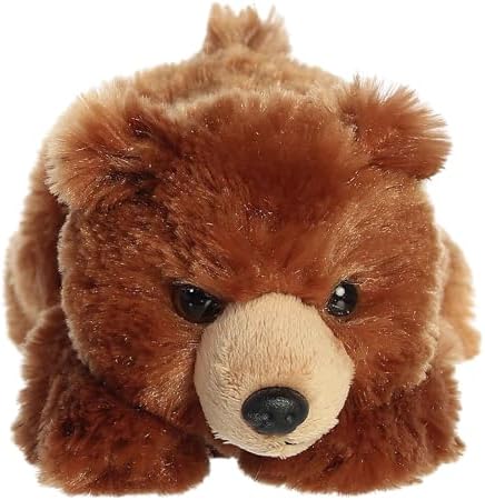 Aurora?? Adorable Mini Flopsie??? Grizzly Bear Stuffed Animal - Mini Companions Ready for Playful Adventures - for Kids All Ages, Toddlers, Adults, and Families - Brown 9 Inches - Image 2