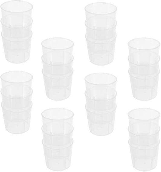 100 Pcs Reusable Measuring Cups White for Reptile Feeding, Practical Scale Bowls for Crawling Pets, Multi-Functional Food and Water Storage Cups for Lizards and Amphibians