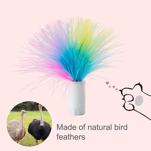 ORSDA 6Pcs Feathers Replacement and Soft Furry Accessories ONLY Fits Cat Toys, Interactive Toys for Indoor Cats-NOT fits for Other Brand Toys - Image 6