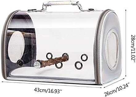 Birdcages Bird Carrier with Stand Perch Portable Bird Travel Cage Breathable Parrot Transport Travel Bag Go Out Backpack for Small Animals