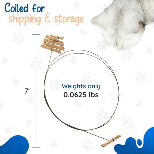 Cat Dancer Interactive Cat Toy - Fun and Fitness for Your Furry Friend - Engaging Paper Roll Attached with 30 Inches Flexible Spring Steel Wire for Playful Cats – 6 Pack - Image 3