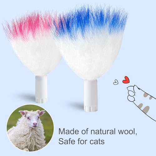 ORSDA 6Pcs Feathers Replacement and Soft Furry Accessories ONLY Fits Cat Toys, Interactive Toys for Indoor Cats-NOT fits for Other Brand Toys - Image 7