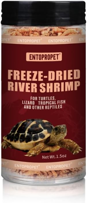 Freeze-Dried River Shrimp ?€? Premium Turtle Food, Reptile & Bird Treat ?€? High-Protein Shrimp for Turtles, Aquatic Pets, Tropical Fish, 1.5 oz