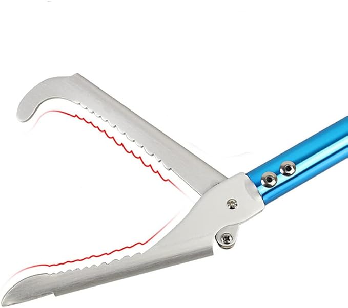 47'' Snake Tong Reptile Grabber Rattle Snake Catcher Wide Jaw Handling Tool with Lock and Comfortable Grip Handle All-Aluminum Alloy Professional