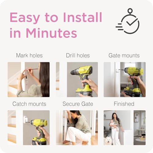 Retractable Baby Gate Perma Child Safety 33" Tall x 71” Wide, Mesh, for Stairs, Doorways, Dogs, Pets, Indoor, Outdoor, One-Handed Operation, Locking, Easy Install, Hardware Mount, White