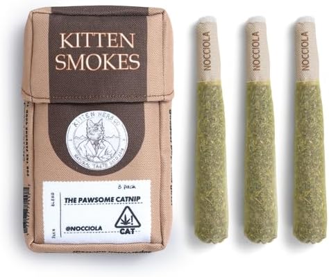 Nocciola 3 Pack Catnip Toys for Cats, Funny Cat Toys Filled with 100% Pure Organic Catnip, Safe Kitten Teething Chew and Kicker Toys, Stress Relieving Fun for Indoor Cats, Brown by Nocciola