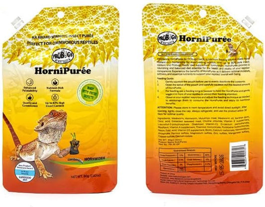 Bearded Dragon Reptile Food, Gecko Gel, Horned Lizard Fruit Puree, Leopard Gecko Food, Blue-Tongued Skink 80g