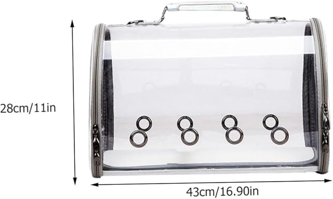 POPETPOP Parrot Carrier Bag Capacity Portable Outdoor Birds Container for Made Pu and Material for Bird Transport