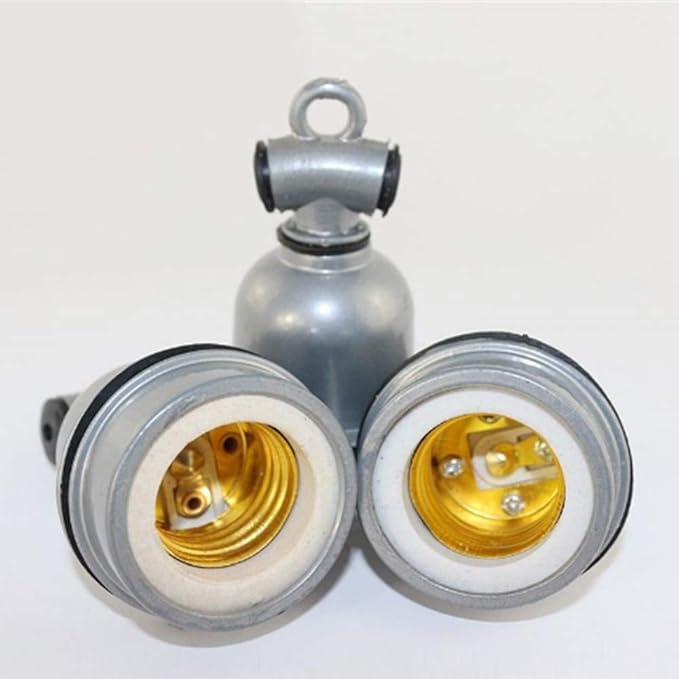 Lamp Bases E27 aluminum retro lamp holder ceramic heating screw bulb base for pet heating lamps/pet lighting suitable for turtles, lizards - (Base Type: E27 lamp holder)