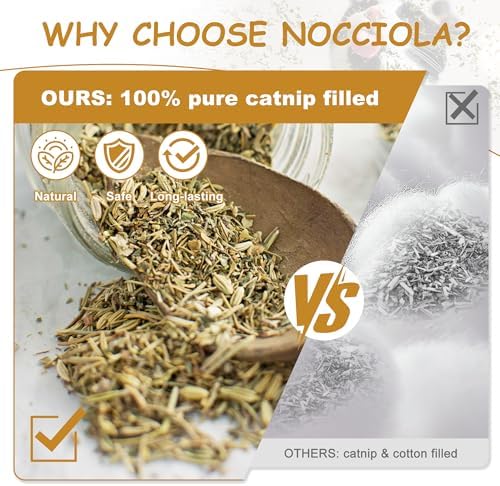 Nocciola 3 Pack Catnip Toys for Cats, Funny Cat Toys Filled with 100% Pure Organic Catnip, Safe Kitten Teething Chew and Kicker Toys, Stress Relieving Fun for Indoor Cats - Image 2