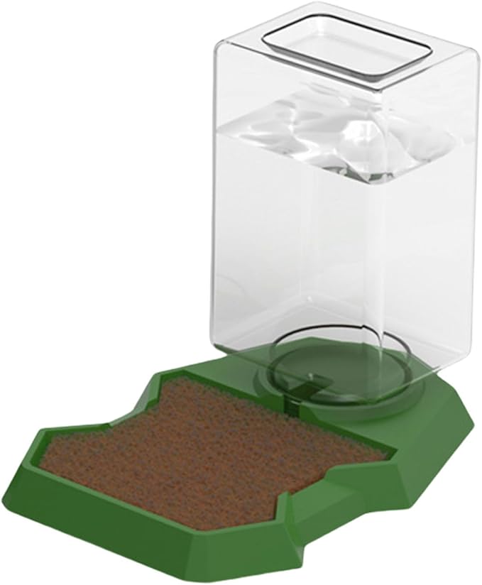 Reptiles Water Bowl with Clear Bottle Automatic Water Dispenser Drowning for Lizards Turtles Bearded Dragons Reptiles Water Feeder