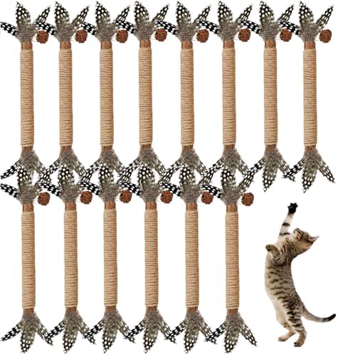 Cat Chew Toys Silvervine Sticks Dental Treat Feather 14Pack Indoor by GREMBEB