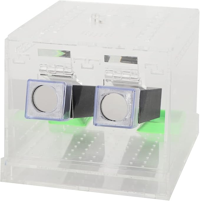 Acrylic Feeding Cricket Keeper Pen with Tubes Care Kit Tank Box for Reptile (Large 15x10x10cm/ 5.91x3.94in)