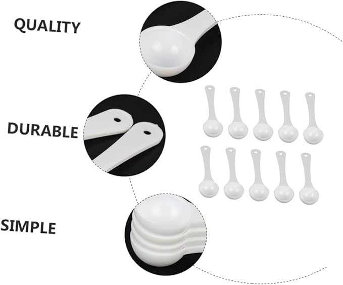 OUNONA 30pcs Pet Medicine Scoops Gram Measuring for Dogs Lightweight and for Accurate Dosage of Pet Medications and