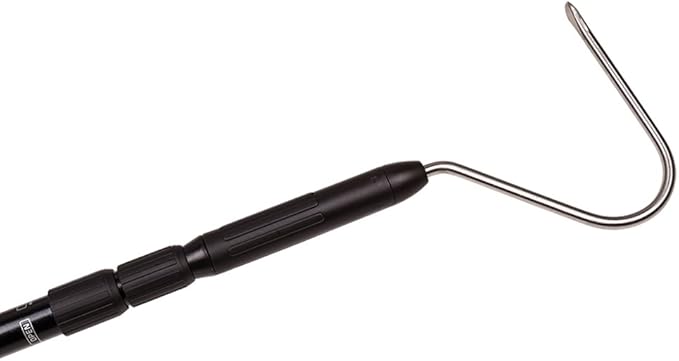Snake Hook Reptile Grabber Rattle Snake Catcher,Professional Aluminum Alloy with Telescopic Rod and Lock, Comfortable Grip Handle for Catching,Controlling,Moving (53 inch Snake Hook)