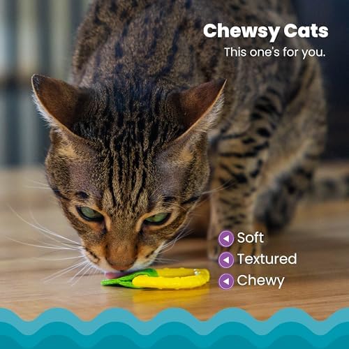 Catstages Dental Lemon Teether Interactive Chew Cat Toy with Catnip, 2.4" - Image 3