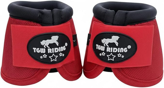 TGW RIDING 2520D Horse Bell Boots No-Turn Horse Bell Boots, Equine Ballistic Hoof Overreach Bell Boot, Pair