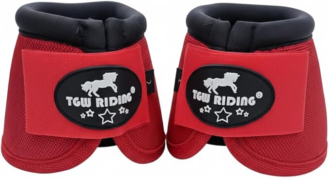 TGW RIDING 2520D Horse Bell Boots No-Turn Horse Bell Boots, Equine Ballistic Hoof Overreach Bell Boot, Pair