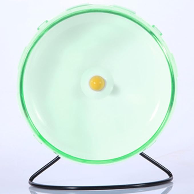 8.2 Inches Hamster Syrian Hamster Gerbil Rat Hedgehog Running Wheel Mute Silent Spinner Exercise Wheel (Green)