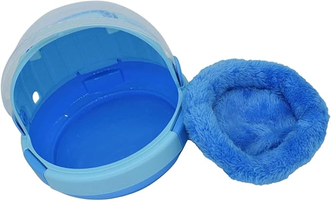 Portable Parrot Carrier Lightweight Travel Cage for Small Birds Handheld Design Blue Cozy Nest for Safety and Comfort During Outings