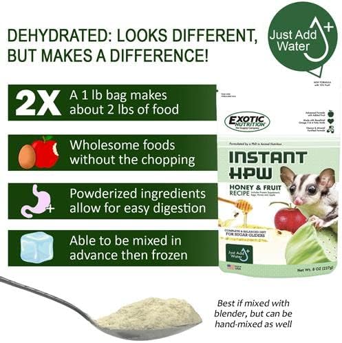 Exotic Nutrition Sugar Glider Complete Deluxe Food Starter Package - Nutritionally Complete Pellet Diet & High Protein Supplemental Food for Sugar Gliders… (3 Piece Set)