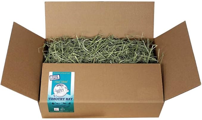Grandpa's Best Timothy Hay for Rabbits, Guinea Pigs, Chinchillas, Hamsters & Gerbils, 20lb Loose Boxed, Brown