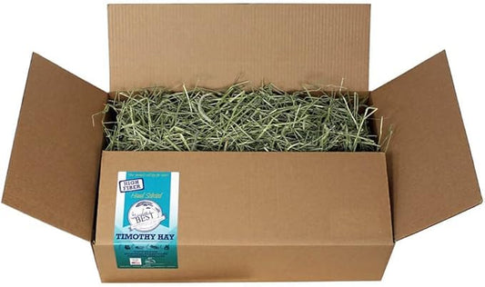 Grandpa's Best Timothy Hay for Rabbits, Guinea Pigs, Chinchillas, Hamsters & Gerbils, 20lb Loose Boxed, Brown