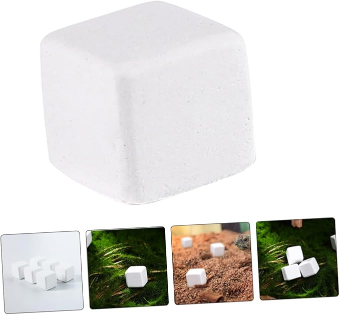 TOYANDONA 30Pcs Natural Mineral Calcium Blocks for Reptiles and Amphibians Enhances Turtle Tortoise Lizard Frog and Chameleon Dental Care and Water Quality Stabilization for Growth