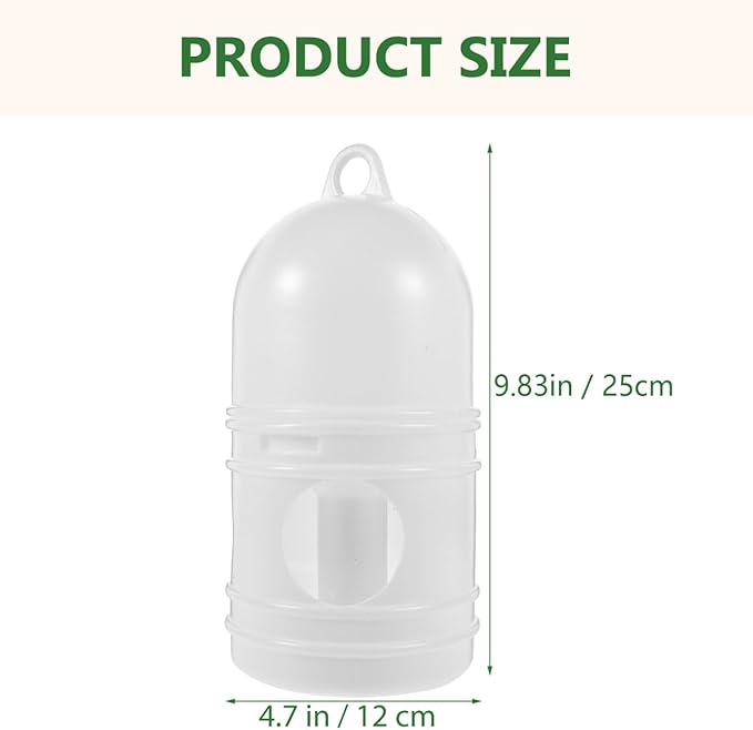 Zerodeko Pigeon Water Dispenser 2-Pack Bird Waterer for Cage Use Automatic Plastic Drinking Feeder for Pigeons Parakeets Doves Easy to Clean and Odorless