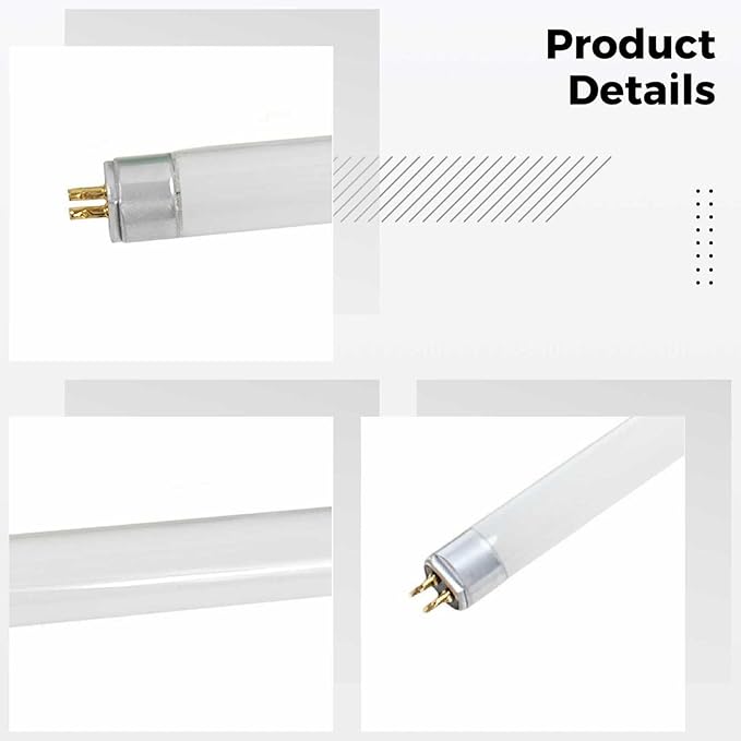 T5 Reptile Uvb Lamp - 2 X 8W Bulbs, 5% Uvb, 30% Uva Output, 11.9 Inch Fluorescent Tube, Basking Light for Bearded Dragon and Rainforest Habitat