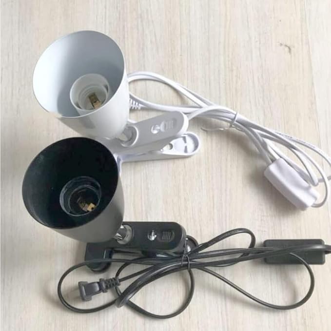 Universal Variable Direction E27 Lamp Base Plant Growth Lamp Holder with Clip for Reptile heating Lighting - (Color: Black)