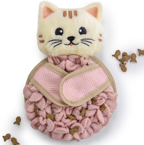 Catstages Snuffle Mat Interactive Treat Dispenser Cat Toy, 8.7" x 5.9" by Catstages
