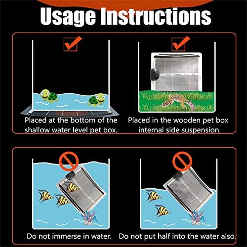 YOUMU Reptile Heating Pad- (5W/15W/25W/35W) Temperature Adjustable Terrarium Heat Mat for Turtle/Snake/Frog/Lizard/Small Animals/Plant Box (15W(8.66in*9.84in))