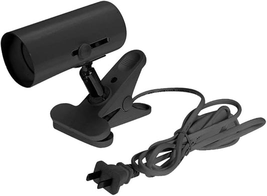 Lamp Bases E27 Reptile Lamp Holder Heating Lamp Set Clip-on Bulb with Cover Pet Light Support Dropshipping - (Color: Black US plug; Base Type: Short Neck)