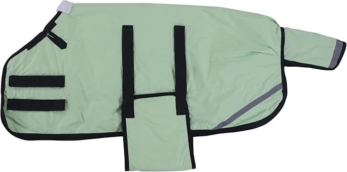 Foal/Mini Horse Size 30"-48" Waterproof & Breathable 300 Denier Winter Turnout Blanket with 150g Polyfill Grassgreen Medium