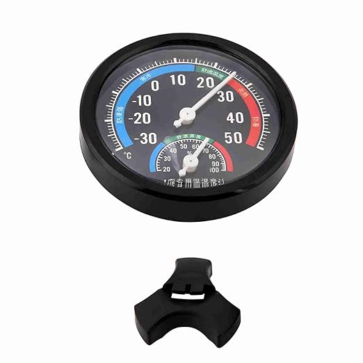 FILFEEL 2-in Reptile Hygrometer for Tortoise and Spider Terrariums - Accurate, Portable, Mechanical, No Batteries Required