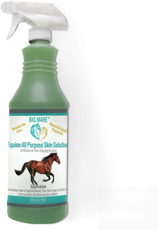 Big Mare All Purpose Horse Skin & Wound Care 32oz | First Aid: for Girth Itch, Insect & Fly Bites, Crud, Itchy Manes & Tails & Hair Loss | Vet Approved & Recommended
