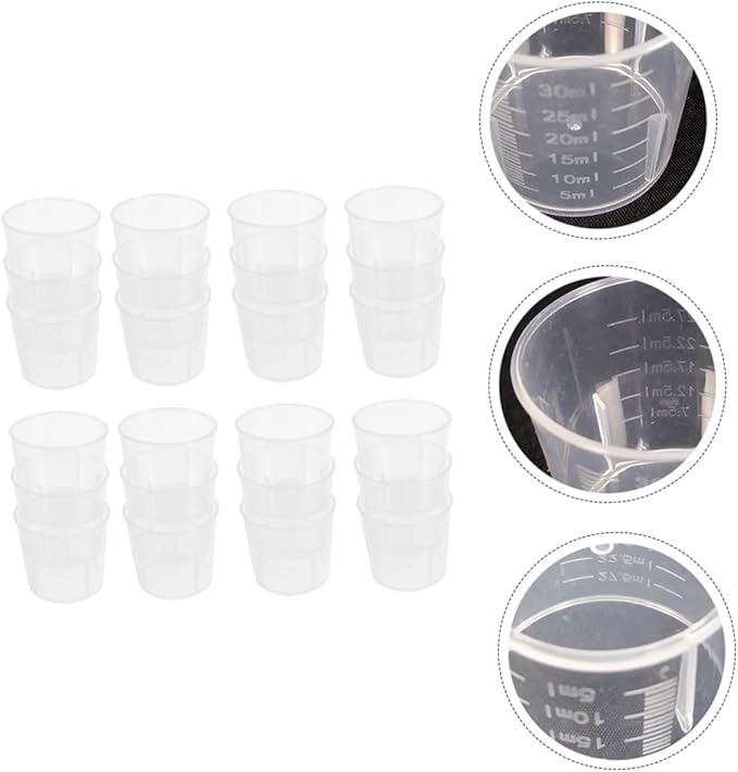 100Pcs Durable Reusable Measuring Cups for Reptiles Multi Functional Stylish Feeding Cups with Scales for Accurate Portion Control Easy Pet Owners