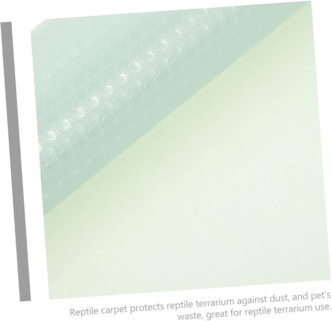 BESPORTBLE Reptile Carpet for Terrarium Soft Eva Substrate Mat for Leopard Gecko Lizard Snake and Turtle Easy Clean Non-Slip Bedding for Reptile Cage Light Green