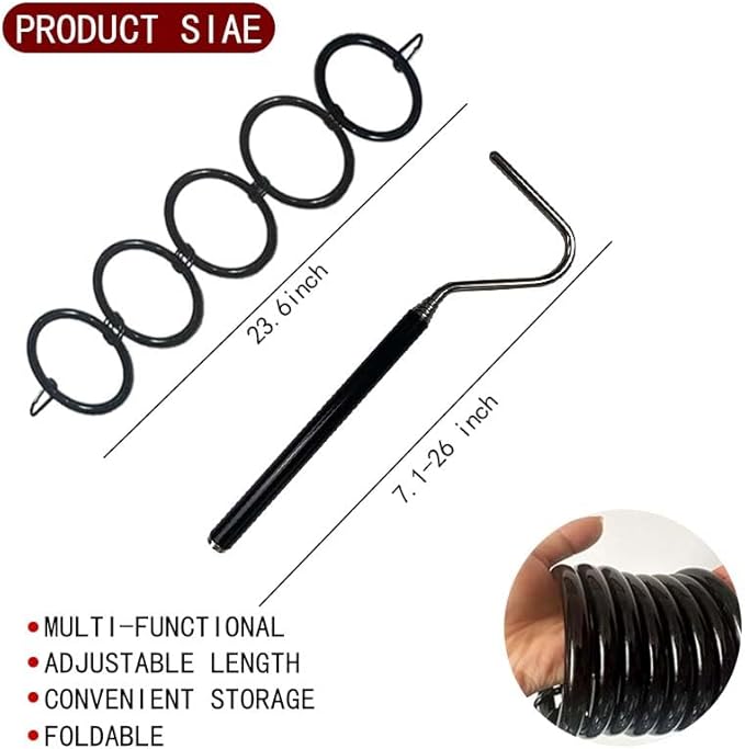 Snake Climbing Chain with Stainless Steel Extensible Snake Hook, Ball Python Tank Accessories, Suitable for All Kinds of Small Reptiles