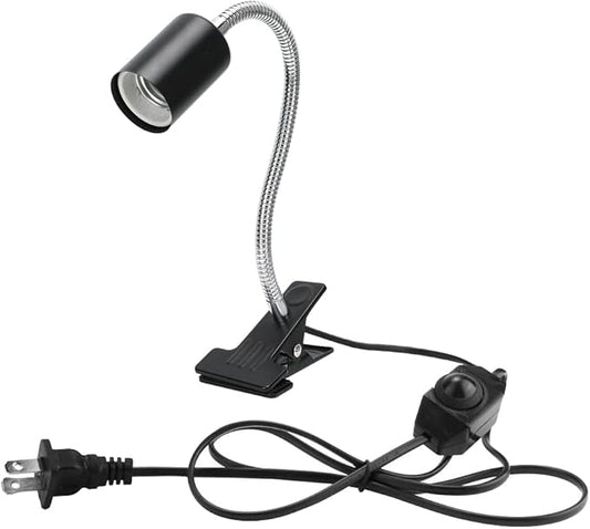 Reptile Lamp Holder, Rotating Reptile Lamp Holder 360 Degrees Rotating Temperature Tortoise Fish Lamps Base for Reptile