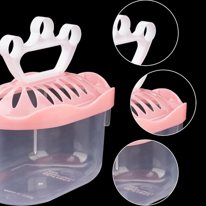 8 Pack Small Plastic Reptile Carrier Turtle Enclosure Fog Breeding Box Hatching Container Terrarium for Small Reptile Turtle Fog Hermit Crab Lizard Fish