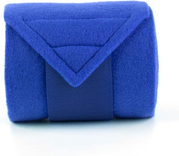 Horse Polo Wraps 2.5m Soft Fleece Polo Wraps Equestrian Leg Bandage Wrap Set of 4 Packs (Blue - 2.5m)