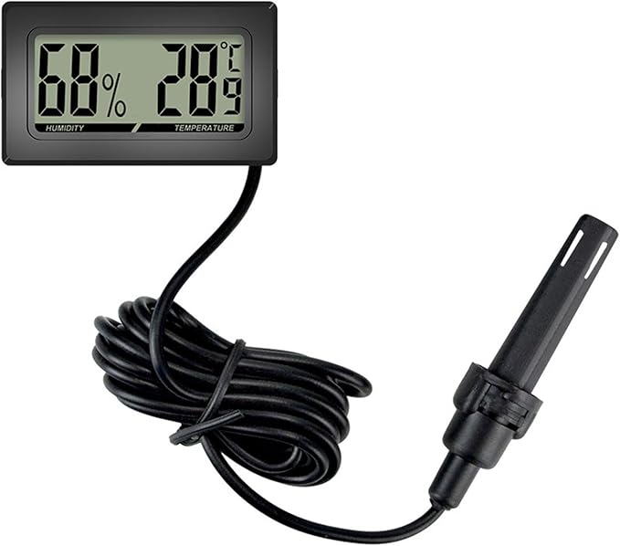 Hygrometer Great for Vivariums and Incubators Featuring Large Screen Display for Shop Laboratory