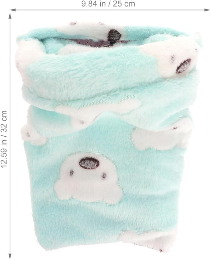 Hemobllo Soft Guinea Pig House & Sleeping Bag, Detachable Washable Hamster Hideout - Warm Small Pet Bed for Hedgehog, Chinchilla & Rats - Cozy Guinea Pig Cage Accessories & Bedding, Forest Green